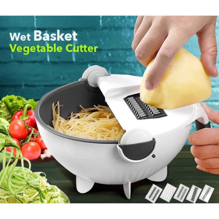 Basket Vegetable Cutter With Drain