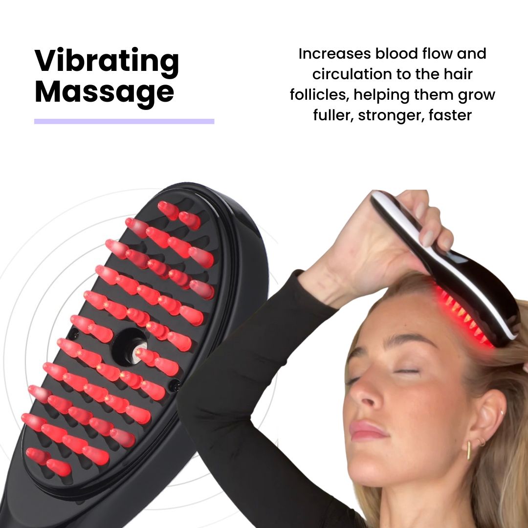 SwiftSpa™️ Hair Brush | LED Therapy Massager