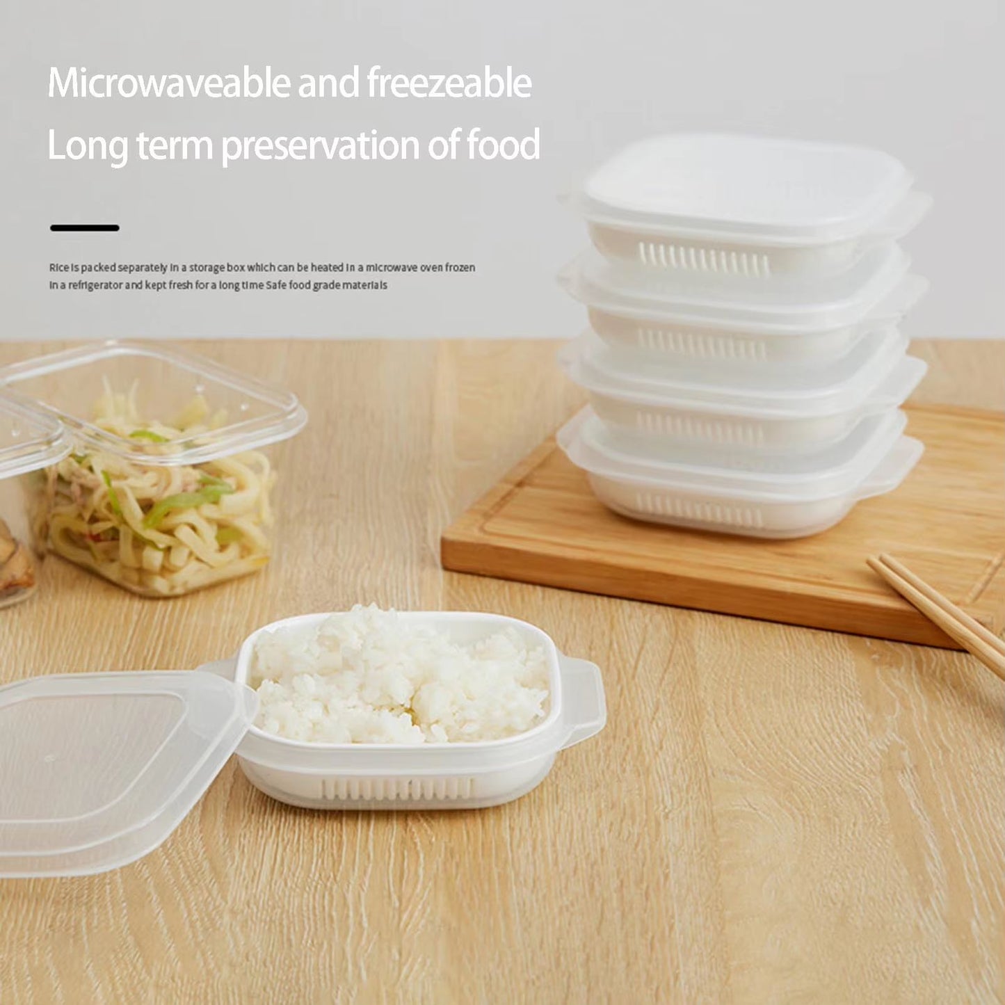 Microwave Heating Rice Packing Box Rice Fresh Keeping Box