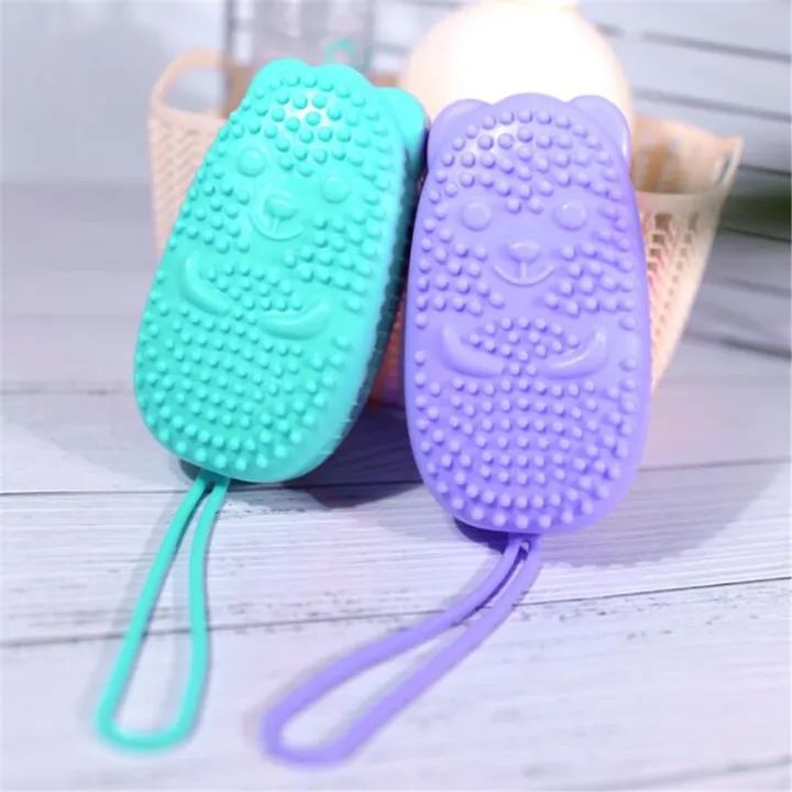 2-in-1 Silicone Body Scrubber & Bath Sponge – Exfoliating Shower Brush