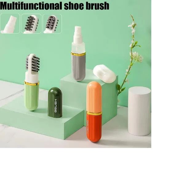 3in1 Shoe Brush With Dispensing Bottles