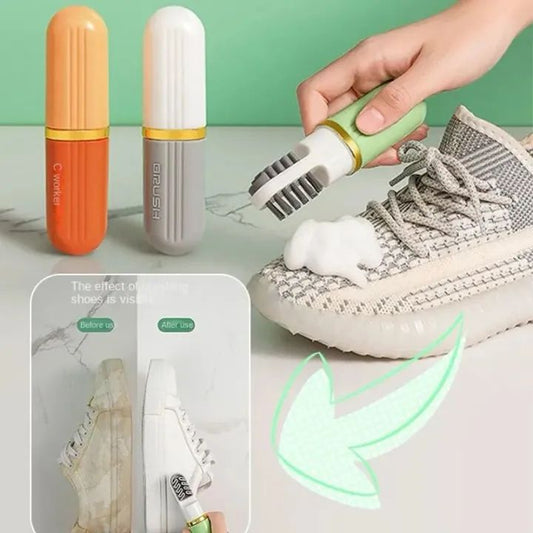 3in1 Shoe Brush With Dispensing Bottles