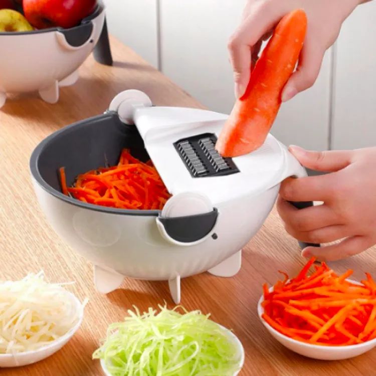 Basket Vegetable Cutter With Drain
