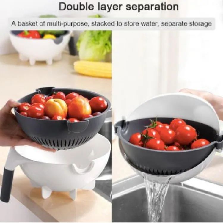Basket Vegetable Cutter With Drain