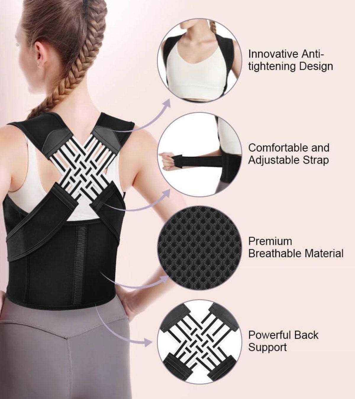 SwiftAlign™️ Posture Trainer |Adjustable Back Support Brace for Men & Women