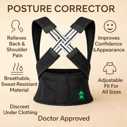 SwiftAlign™️ Posture Trainer |Adjustable Back Support Brace for Men & Women