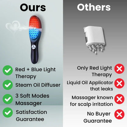 SwiftSpa™️ Hair Brush | LED Therapy Massager