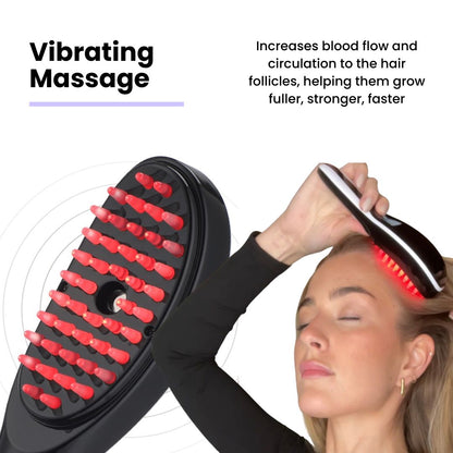 SwiftSpa™️ Hair Brush | LED Therapy Massager