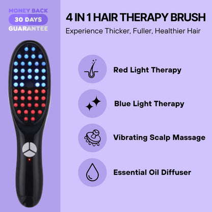 SwiftSpa™️ Hair Brush | LED Therapy Massager