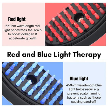SwiftSpa™️ Hair Brush | LED Therapy Massager