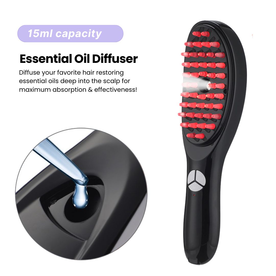 SwiftSpa™️ Hair Brush | LED Therapy Massager