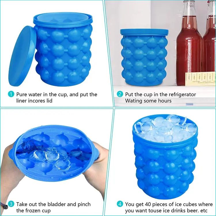 Ice Cube Maker Genie – Space-Saving Revolutionary Ice Genie Cup