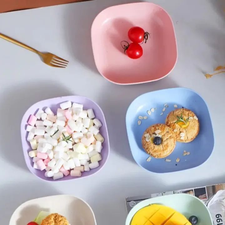 Kitchen Accessories Square Plastic Dinner Plate