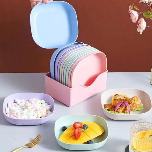 Kitchen Accessories Square Plastic Dinner Plate