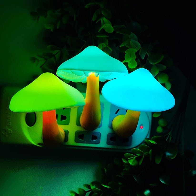 Led Night Light Mushroom Wall
