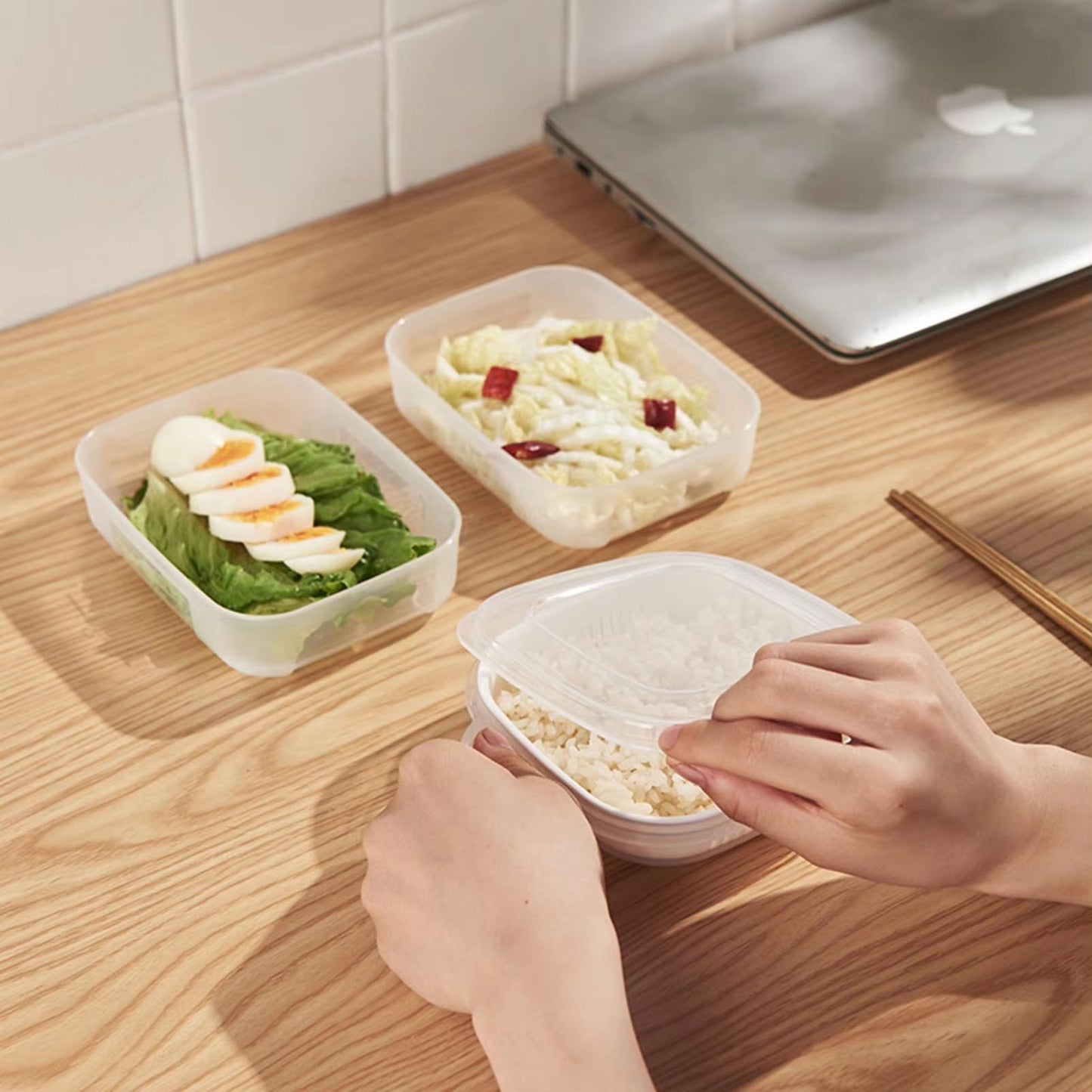 Microwave Heating Rice Packing Box Rice Fresh Keeping Box