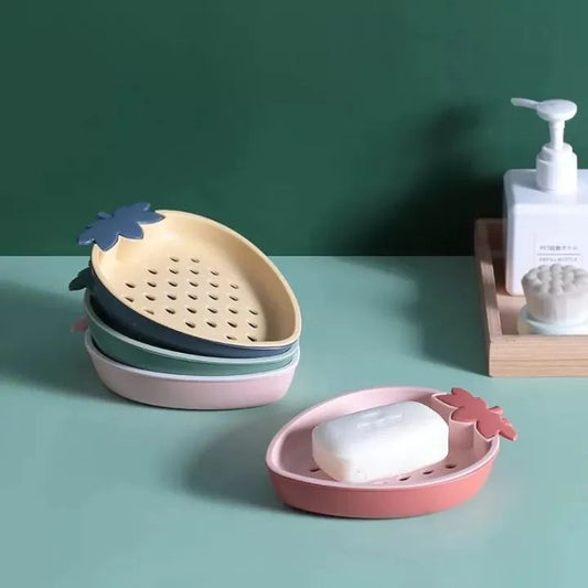 Strawberry Shaped Soap Tray – Cute Bathroom & Kitchen Soap Holder